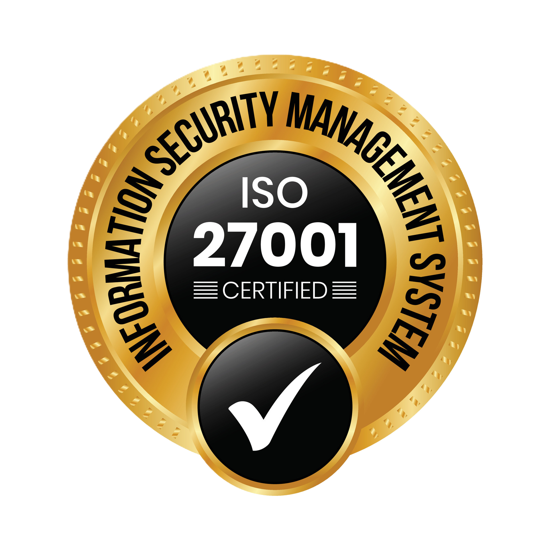 ISO 27001 information security certification badge